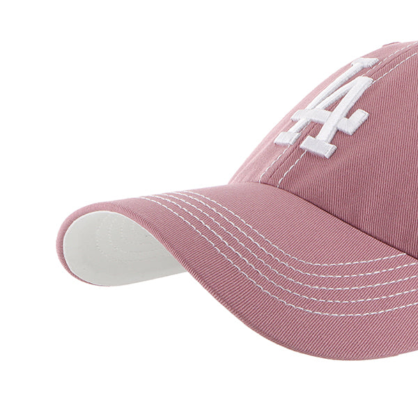 Pictured is this MLB Los Angeles Dodgers Contrast Stitch '47 CLEAN UP cap in pink. 3
