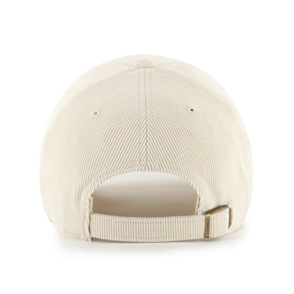 Pictured is this MLB New York Yankees Crosspatch Cord '47 CLEAN UP cap in natural. 2
