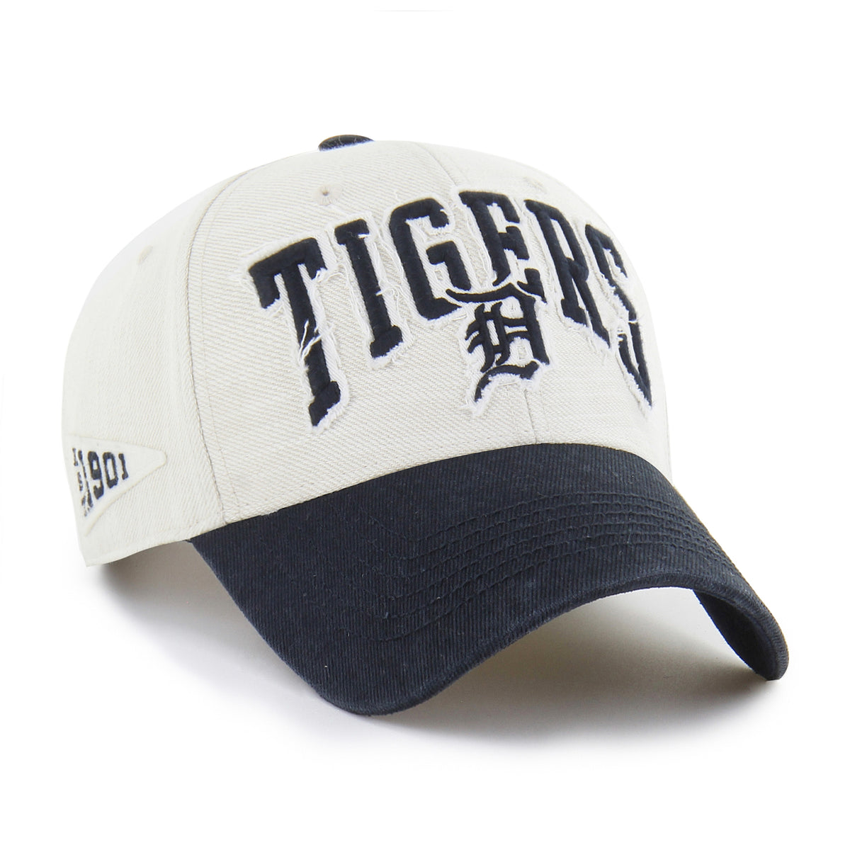 Pictured is this MLB Detroit Tigers Groten ’47 MVP cap in white & black. 1