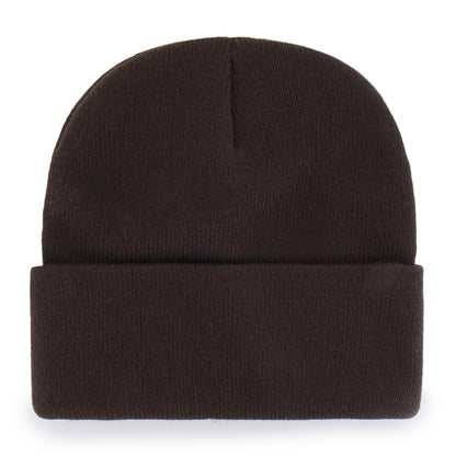 Pictured is this MLB New York Yankees Haymaker ’47 CUFF KNIT beanie cap in brown. 2