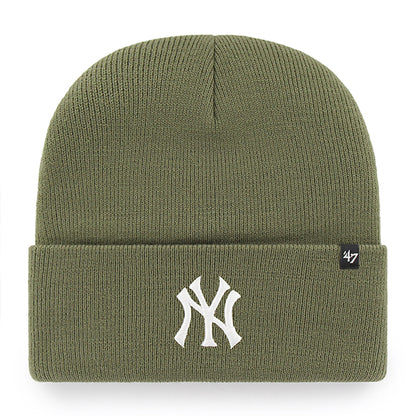 Pictured is this MLB New York Yankees Haymaker ’47 CUFF KNIT beanie cap in kelly green. 1