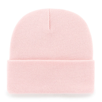 Pictured is this MLB New York Yankees Haymaker ’47 CUFF KNIT beanie cap in pink. 2