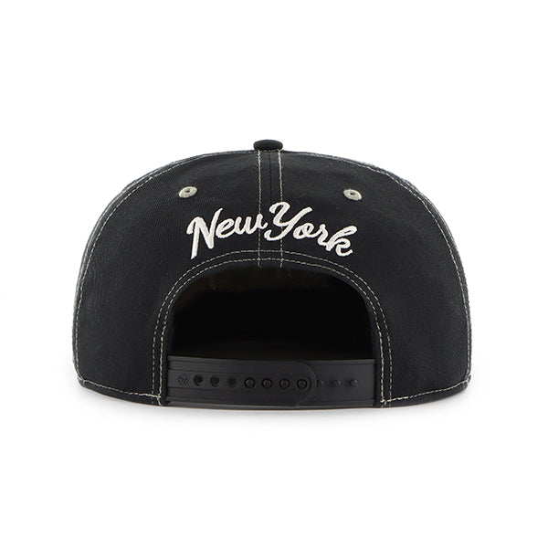 Pictured is this MLB New York Yankees Keepsake '47 capTAIN cap in black. 2