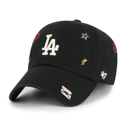 Pictured is this MLB Los Angeles Dodgers Multi Scatter ’47 CLEAN UP cap in black. 1