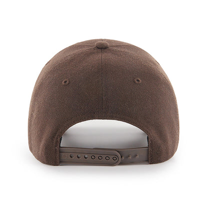 Pictured is this MLB New York Yankees Snapback '47 MVP cap in brown. 2