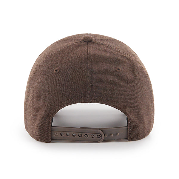 Pictured is this MLB New York Yankees Snapback '47 MVP cap in brown. 2