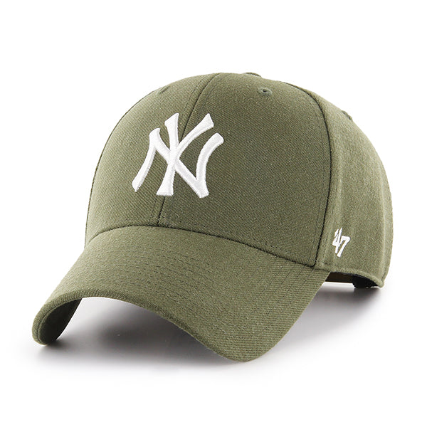 Pictured is this MLB New York Yankees '47 MVP cap in beige/khaki. 1