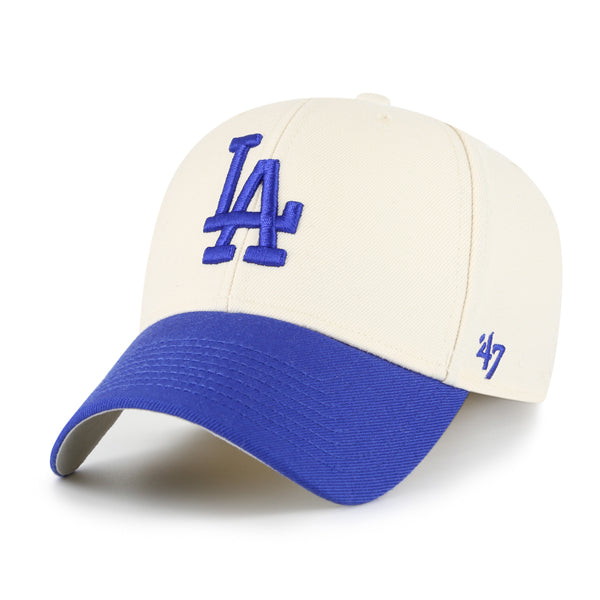 Pictured is this MLB Los Angeles Dodgers Two Tone '47 MVP cap in natural. 1