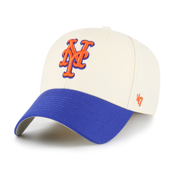 Pictured is this MLB New York Mets Two Tone '47 MVP cap in natural. 1