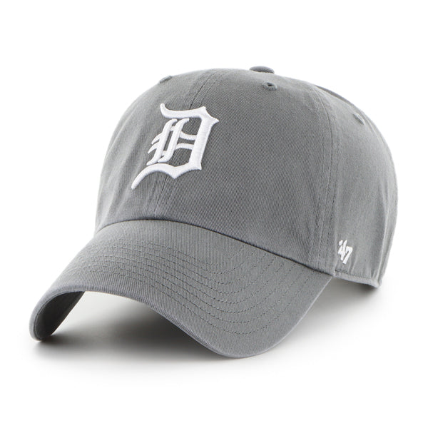Pictured is this MLB Detroit Tigers ’47 CLEAN UP cap in dark grey. 1