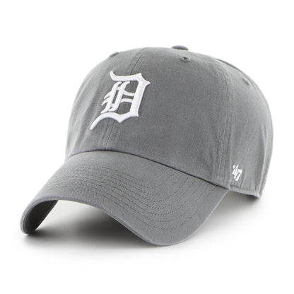 Pictured is this MLB Detroit Tigers ’47 CLEAN UP cap in dark grey. 1