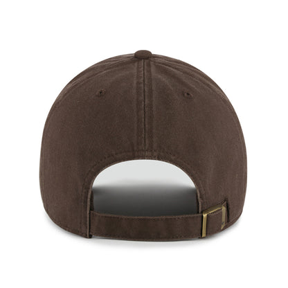 Pictured is this MLB Los Angeles Dodgers '47 CLEAN UP cap in brown. 2