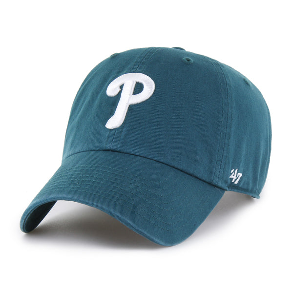 Pictured is this MLB Philadelphia Phillies ’47 CLEAN UP cap in green. 1
