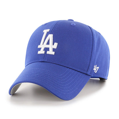 Pictured is this MLB Los Angeles Dodgers Raised Basic '47 MVP cap in blue. 1
