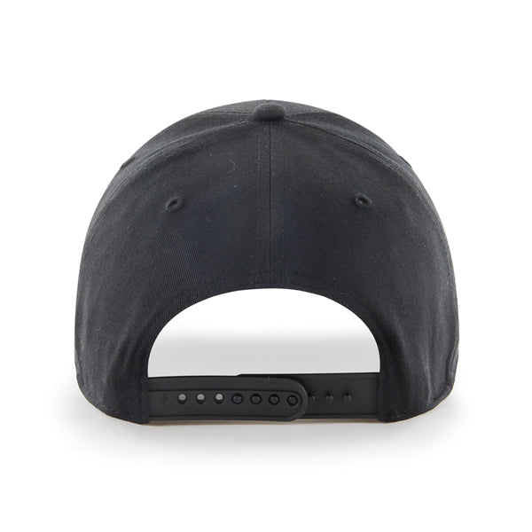 Pictured is this MLB New York Yankees Raised Basic '47 MVP cap in black on black. 2