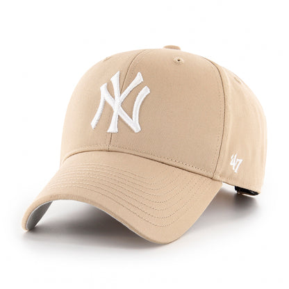 Pictured is this MLB New York Yankees Raised Basic ’47 MVP cap in beige/khaki. 1