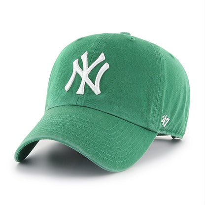 Pictured is this MLB New York Yankees Kids '47 CLEAN UP cap in green. 1