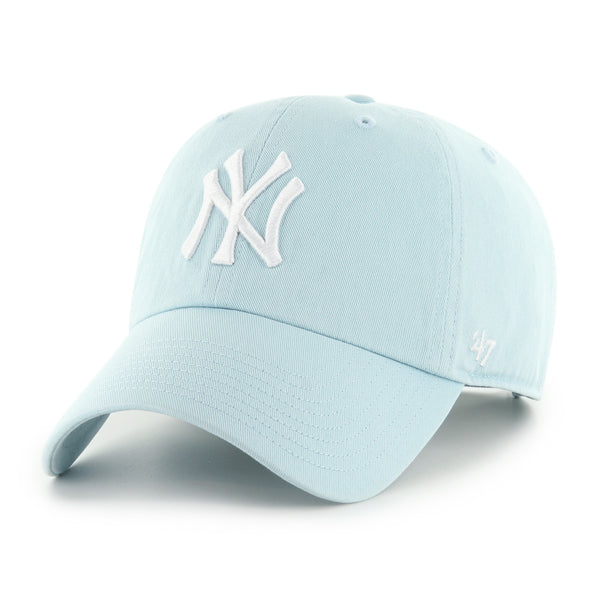 Pictured is this MLB New York Yankees '47 CLEAN UP cap in light blue. 1