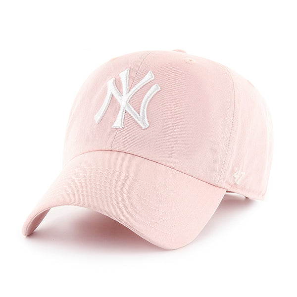 Pictured is this MLB New York Yankees '47 CLEAN UP cap in pale pink. 1