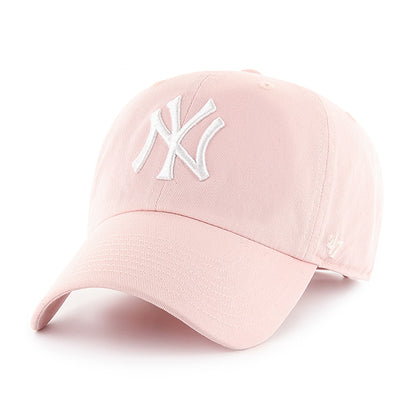 Pictured is this MLB New York Yankees '47 CLEAN UP cap in pale pink. 1