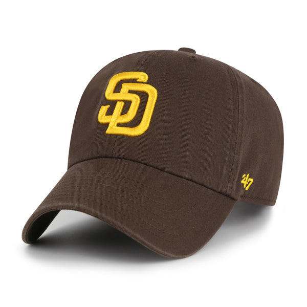 Pictured is this MLB San Diego Padres '47 CLEAN UP cap in brown. 1