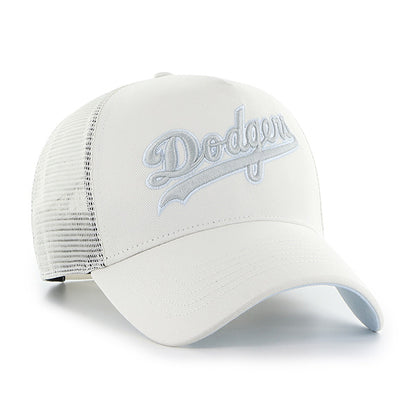 Pictured is this MLB Los Angeles Dodgers Soft Glow Script '47 OFFSIDE DT cap in natural. 3