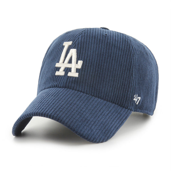 Pictured is this MLB Los Angeles Dodgers Thick Cord ’47 CLEAN UP cap in navy. 1