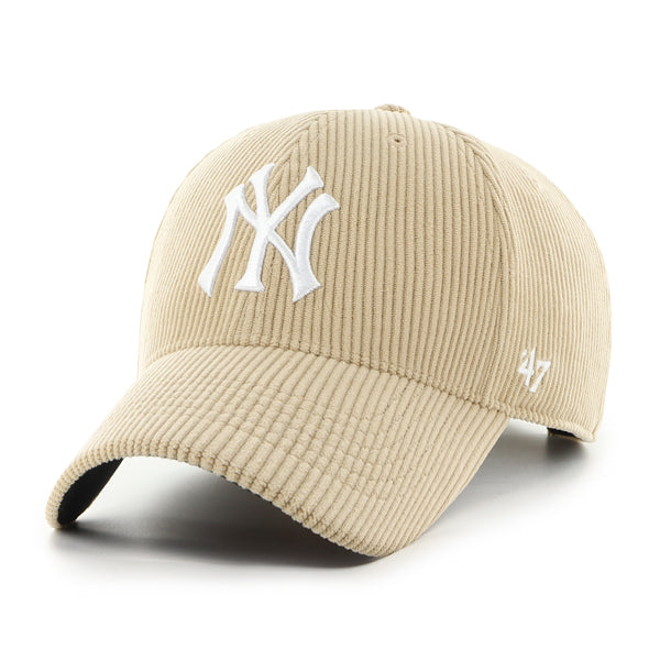 Pictured is this MLB New York Yankees Thick Cord ’47 MVP cap in beige. 1