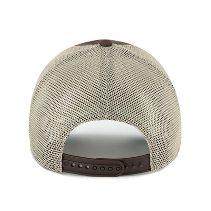 Pictured is this MLB New York Yankees Trawler ’47 CLEAN UP cap in brown. 2