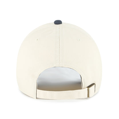 Pictured is this MLB Los Angeles Dodgers Windham '47 CLEAN UP cap in natural. 2