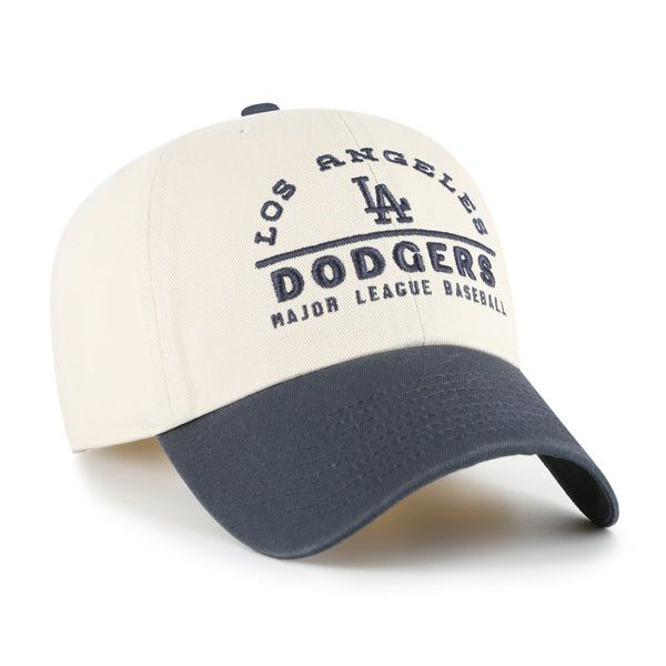 Pictured is this MLB Los Angeles Dodgers Windham '47 CLEAN UP cap in natural. 3