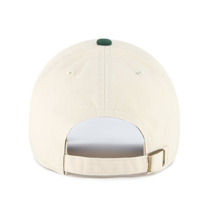 Pictured is this MLB Oakland Athletics Windham '47 CLEAN UP cap in natural. 2