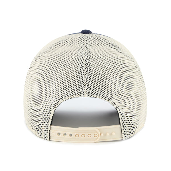 Pictured is this MLB Boston Red Sox Windham Mesh '47 CLEAN UP cap in navy. 3