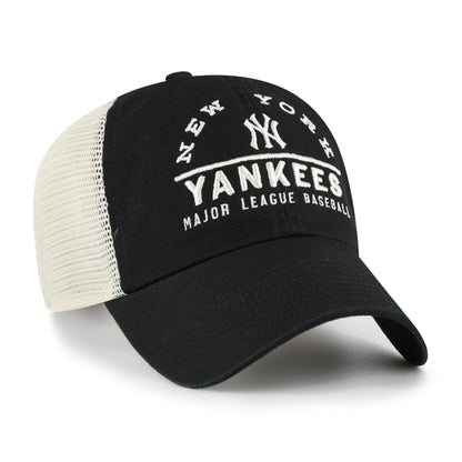 Pictured is this MLB New York Yankees Windham Mesh '47 CLEAN UP cap in black. 3