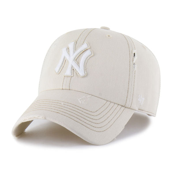 Pictured is this MLB New York Yankees Weathered '47 CLEAN UP cap in natural. 1