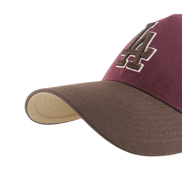 Pictured is this MLB Los Angeles Dodgers Cooperstown Sure Shot '47 MVP cap in dark red. 5
