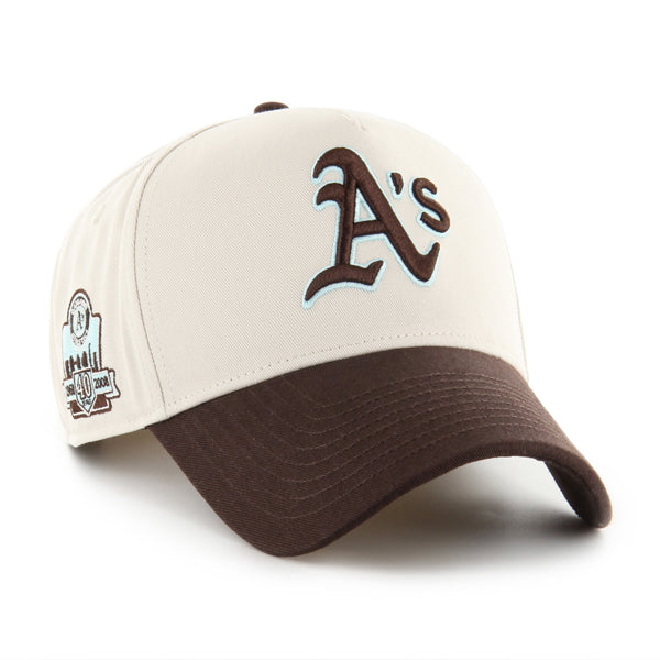 Pictured is this MLB Oakland Athletics Cooperstown Sure Shot '47 MVP cap in natural. 1