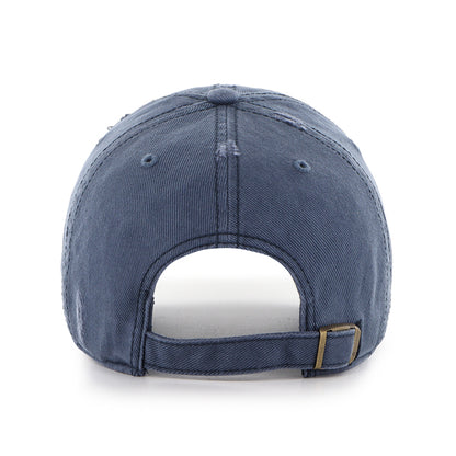 Pictured is this Collegiate Michigan Wolverines Weathered '47 CLEAN UP cap in navy. 2