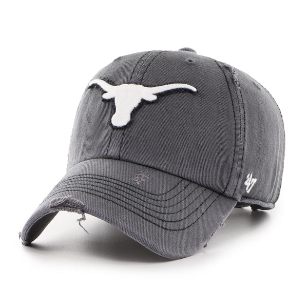 Pictured is this Collegiate Texas Longhorns Weathered '47 CLEAN UP cap in dark grey. 1