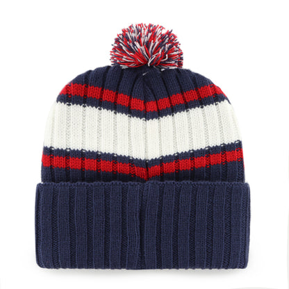 Pictured is this Arsenal FC Plateau ’47 CUFF KNIT beanie cap in navy. 2