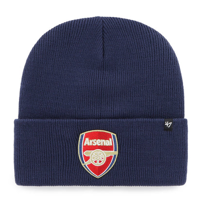 Pictured is this Arsenal FC Prize Fight ’47 CUFF KNIT beanie cap in navy. 1