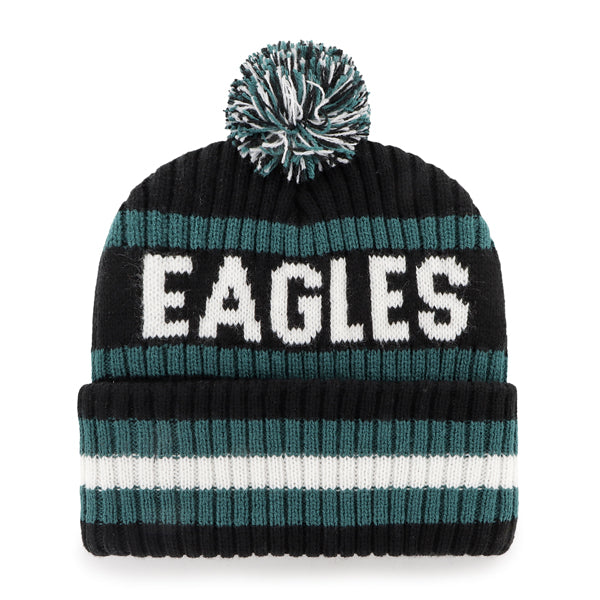 Pictured is this NFL Philadelphia Eagles Bering ’47 CUFF KNIT beanie cap in black. 2