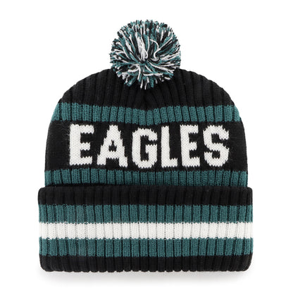 Pictured is this NFL Philadelphia Eagles Bering ’47 CUFF KNIT beanie cap in black. 2