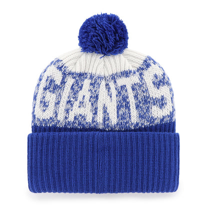Pictured is this NFL New York Giants Bone Chill ’47 CUFF KNIT beanie cap in blue. 2
