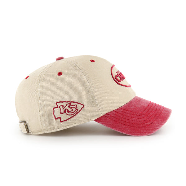 Pictured is this NFL Kansas City Chiefs Breaking Trail '47 CLEAN UP cap in natural. 3
