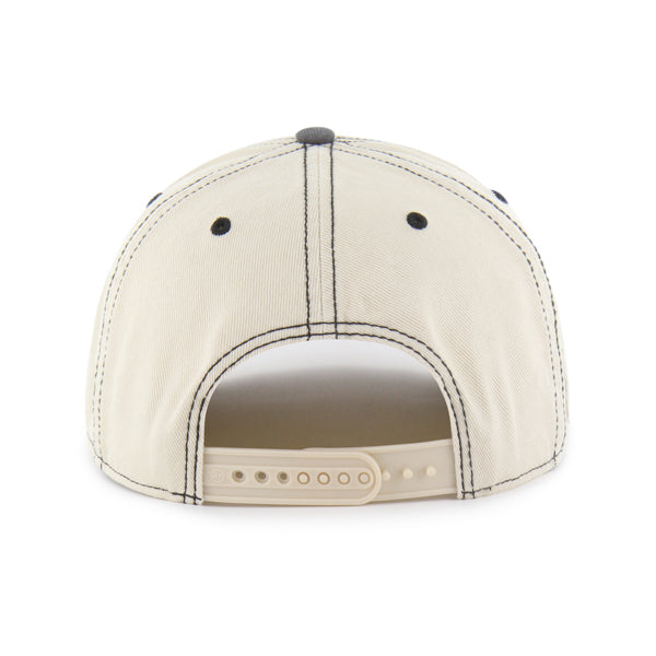 Pictured is this NFL Calderwood Pittsburgh Steelers ’47 HITCH RF cap in beige & grey. 2
