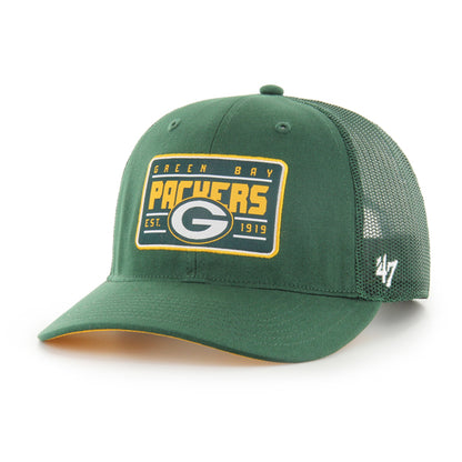 Pictured is this NFL Hardline Green Bay Packers ’47 TRUCKER RF cap in dark green. 1