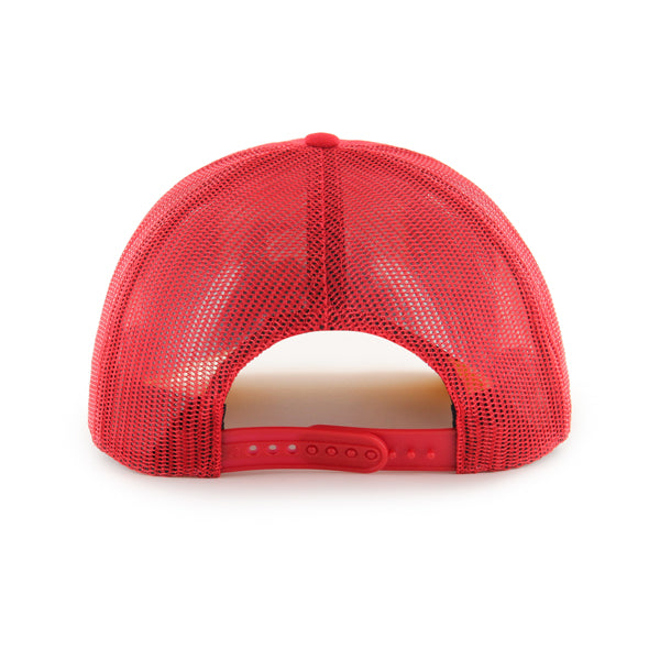Pictured is this NFL Hardline Kansas City Chiefs ’47 TRUCKER RF cap in red. 2