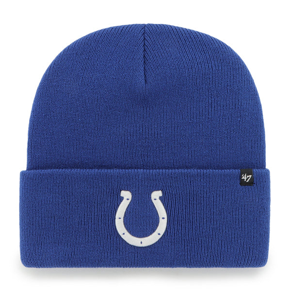 Pictured is this NFL Haymaker Indianapolis Colts ’47 CUFF KNIT hat in blue. 1