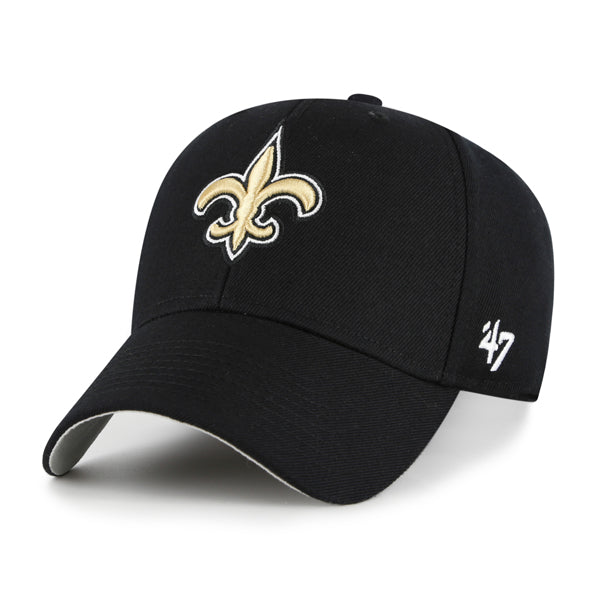 Pictured is this NFL New Orleans Saints ’47 MVP cap in black. 1